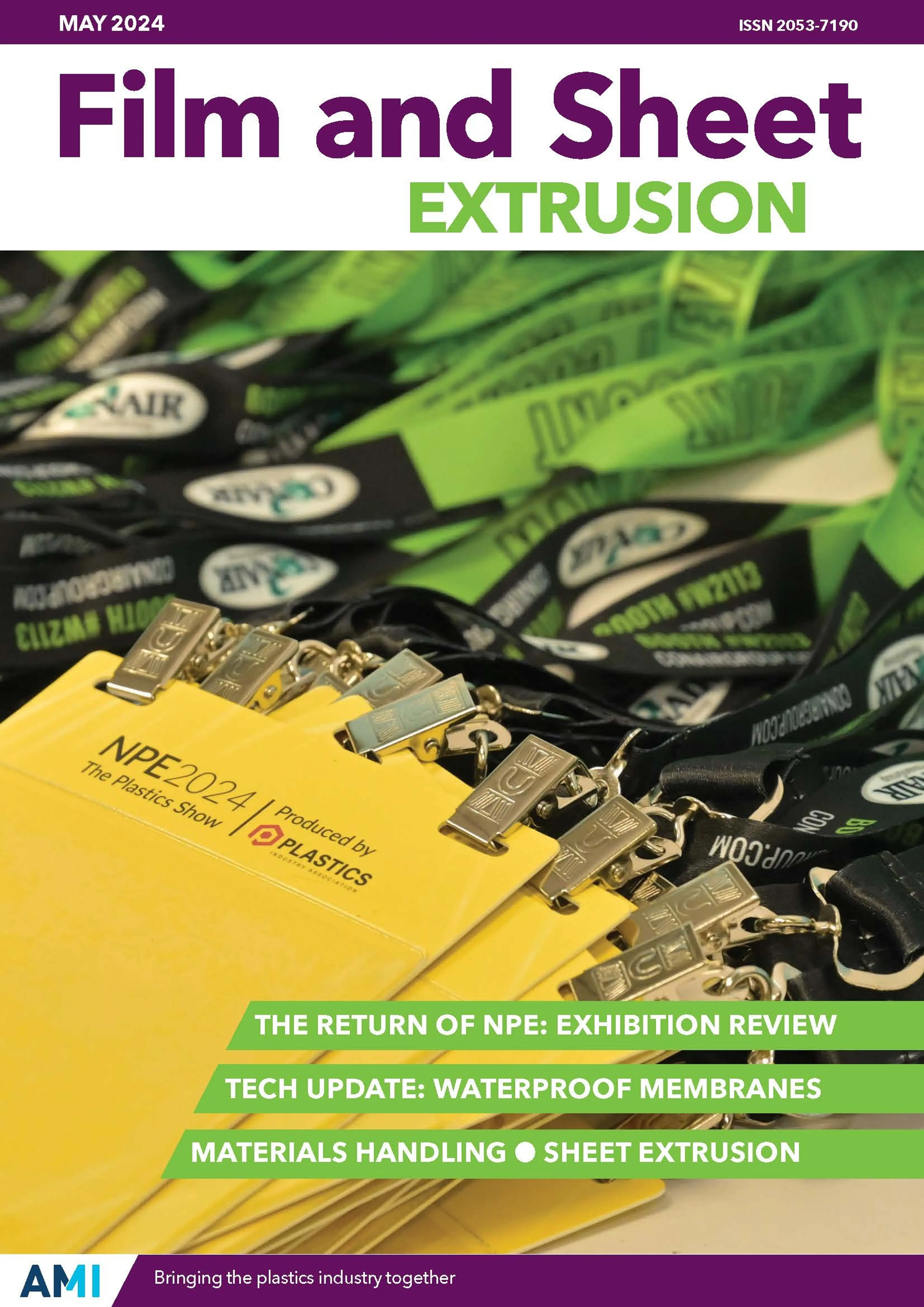 AMI's film and sheet extrusion magazine cover May24