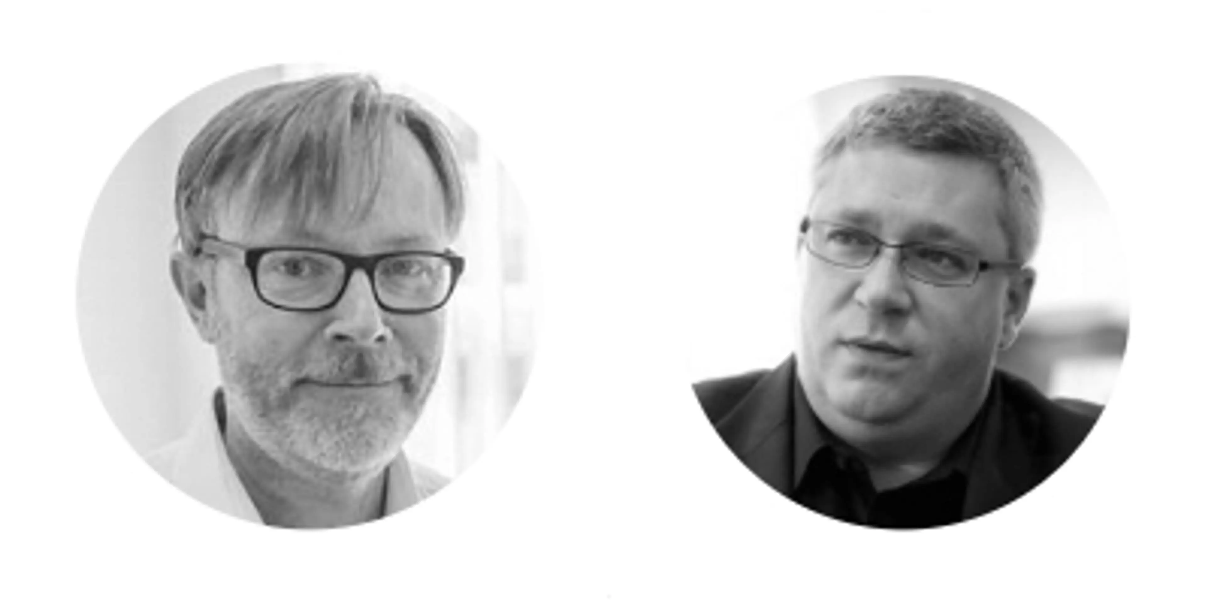 Headshots of David Eldridge and Paul Beckley of AMI